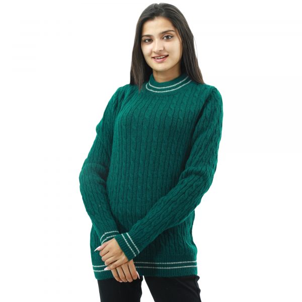 Pure Woolen All Cable Sweater