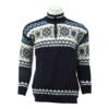 Hand-Knit Woolen Jacquard Sweater
