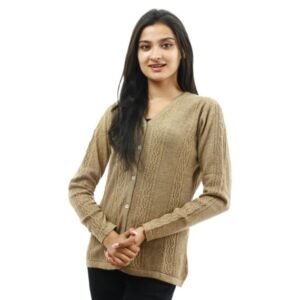 cable moss knit pure cashmere cardigan
