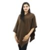 pointelle v neck poncho made from cashmere wool made in nepal