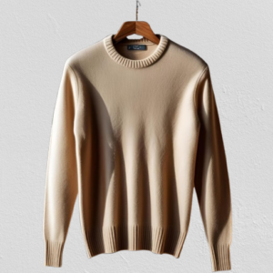 beige cashmere men's sweater