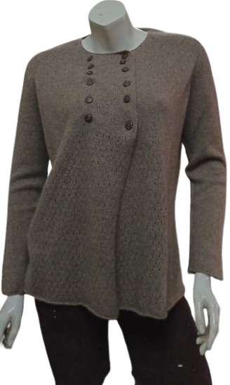 yak wool cardigan made in Nepal by Diamond Knitland