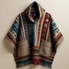 Yak Wool Poncho made in nepal by diamond knitland