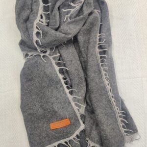 Felted cashmere scarf charcoal