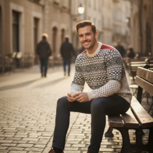 merino wool sweater made in nepal by diamond knitland