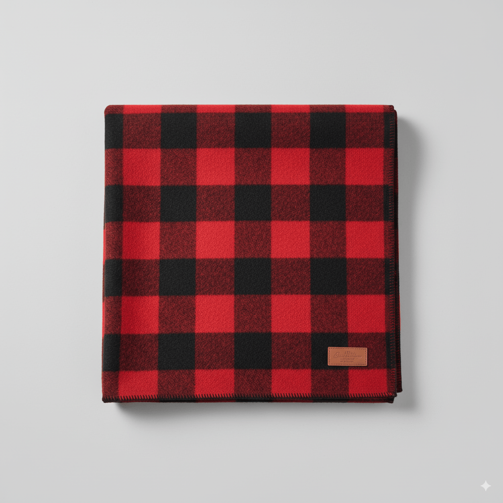 Picnic Check Wool Blanket made in Nepal