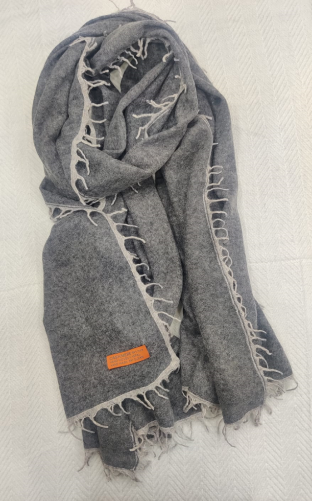 The statement cashmere shawl by diamond knitland made in Nepal