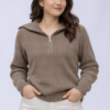 Half-Zip Cashmere Sweater for Women