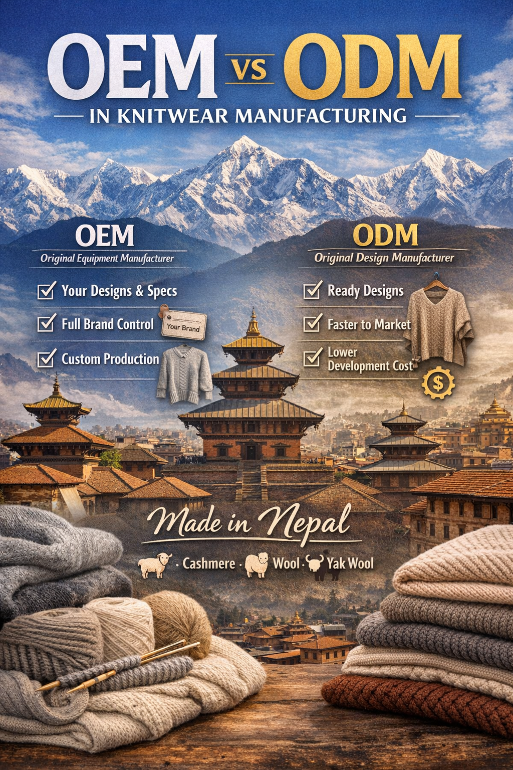 OEM vs ODM Knitwear Manufacturing: Complete Guide 2025 | Diamond Knitland