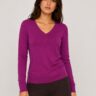 cashmere silk v-nck sweater front image