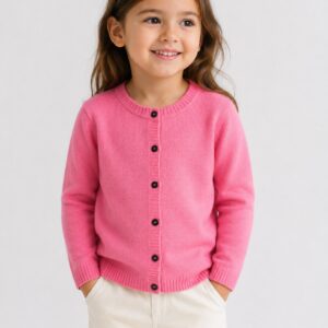 Kids Cashmere Cardigan – Blush