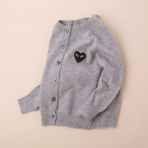 Kids Crew Neck Yak Wool Cardigan
